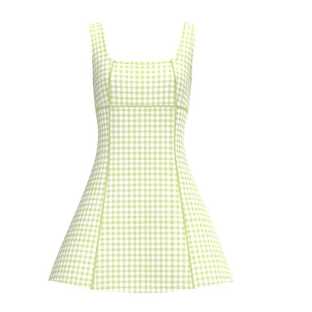 Vitality Cloud II Babydoll Dress Pear Gingham Sz M New/Unworn Pickleball Tennis